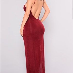 Burgundy cocktail dress